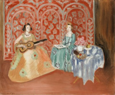 インテリア - 2人の人物（ミュージシャン） 作： Henri Matisse