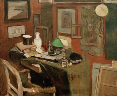 トップハット付きインテリア 作： Henri Matisse