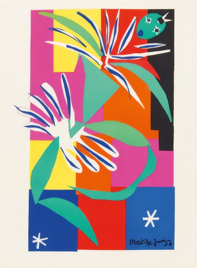カラーリトグラフ8枚のコンボリュート 作： Henri Matisse