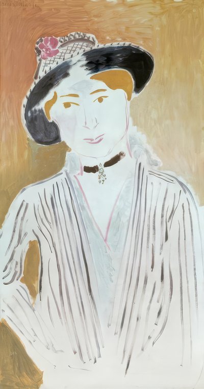 籠帽子をかぶった少女 作： Henri Matisse