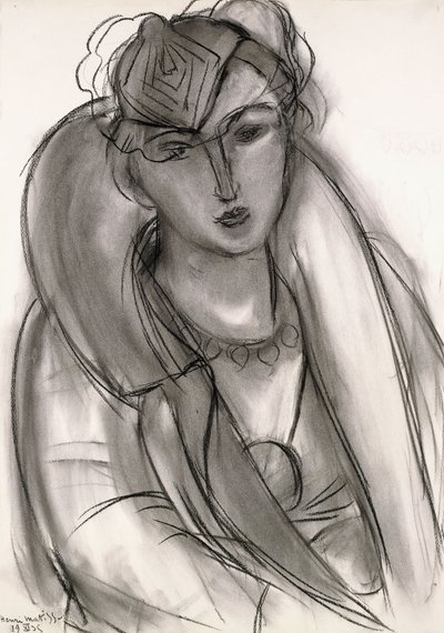 リディア（青いジャケットの肖像画のための習作） 作： Henri Matisse