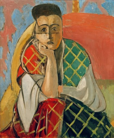 マドモアゼルH.D. ベールを被った女性 作： Henri Matisse