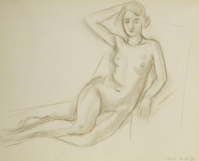 リクライニングチェアに座るヌード（Nu Assis sur une Chaise Longue 作： Henri Matisse
