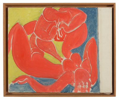 ニンフと赤い動物（額装） 作： Henri Matisse