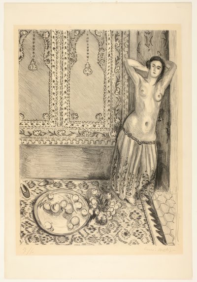 オダリスク フルーツトレイ付き 作： Henri Matisse