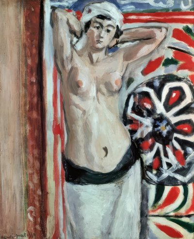 腕を上げたオダリスク 作： Henri Matisse