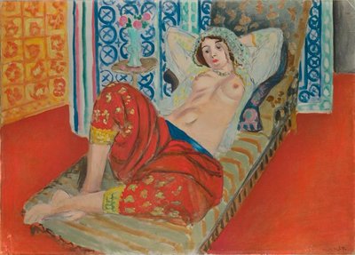 赤いキュロットのオダリスク 作： Henri Matisse