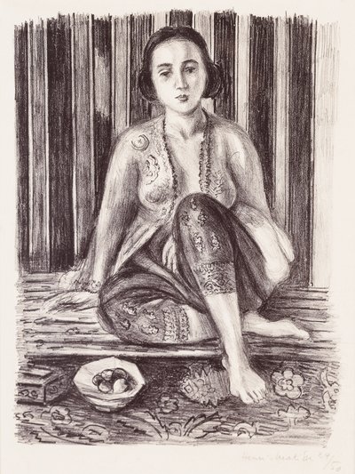 フルーツとオダリスク 作： Henri Matisse