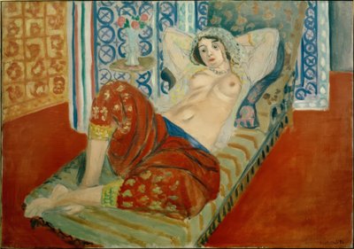 赤いキュロットのオダリスク 作： Henri Matisse