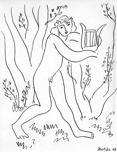 オルフェウスと竪琴 作： Henri Matisse