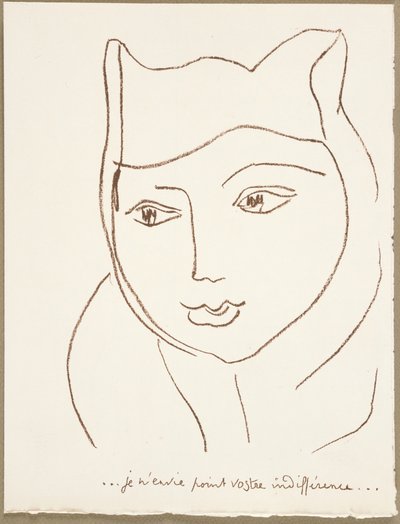 ポルトガル語の手紙のページ 作： Henri Matisse