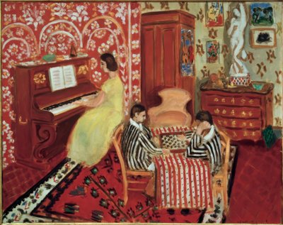 ピアニストと女性奏者 作： Henri Matisse