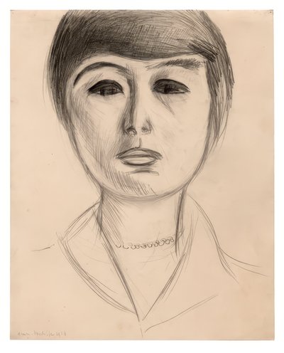 若い女性の肖像（エルザ・グレーザー） 作： Henri Matisse