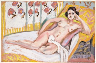 リクライニング・ヌード (Nu Allonge) 1925年頃 (パステル、フロッキー紙) 作： Henri Matisse