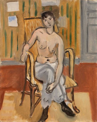 タン・ルームに座るヌード 作： Henri Matisse