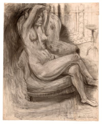 腕を上げたヌード 作： Henri Matisse