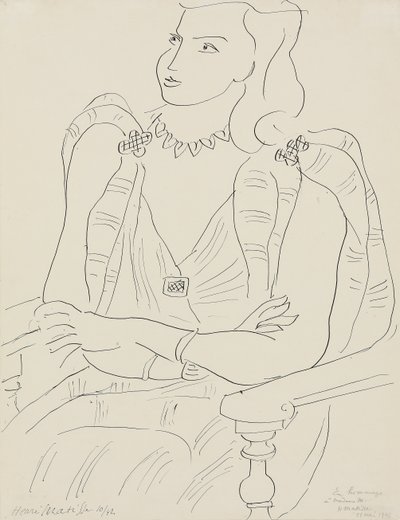 座る女性 作： Henri Matisse