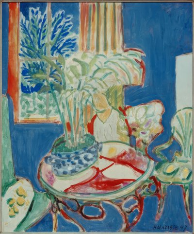 スモール・インテリア（ブルー 作： Henri Matisse
