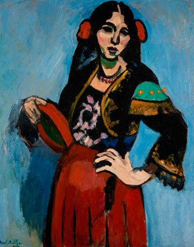タンバリンを持つスペイン人女性 作： Henri Matisse