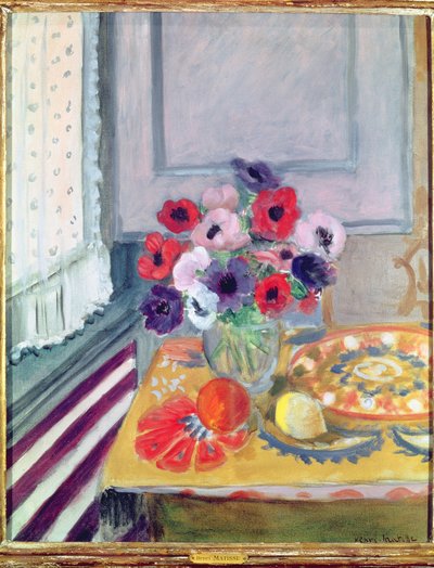 アネモネのある静物 作： Henri Matisse