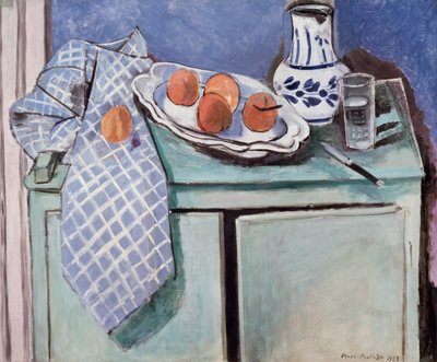 緑のサイドボードの上の静物 作： Henri Matisse