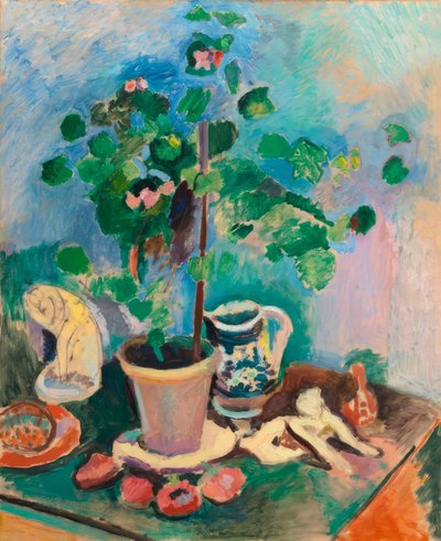 ゼラニウムのある静物 作： Henri Matisse