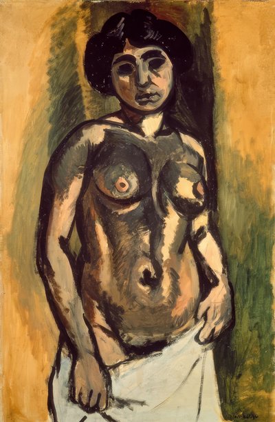 金と黒のヌード・スタディ 作： Henri Matisse