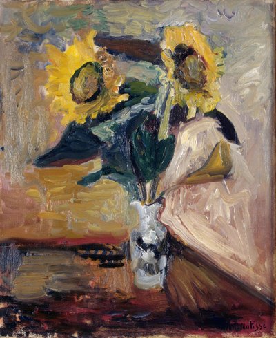 花瓶のひまわり 作： Henri Matisse