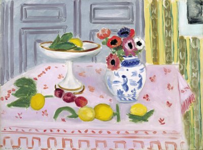 ピンクのテーブルクロス 作： Henri Matisse