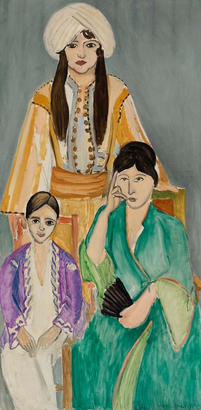 灰色の背景の三人姉妹 (Les Trois soeurs sur fond gris) 作： Henri Matisse