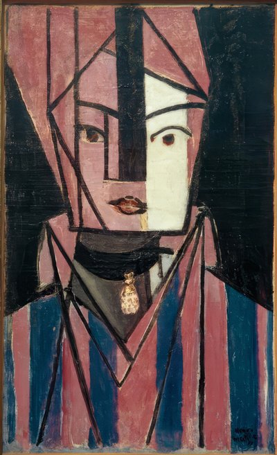 白とピンクの頭（マルグリット・マティス） 作： Henri Matisse