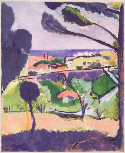 コリウールと海の眺め 作： Henri Matisse