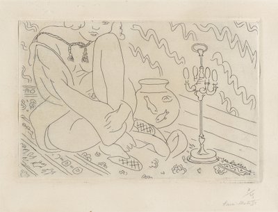 インテリアに座る女性 作： Henri Matisse