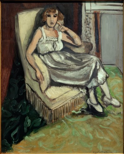 肘掛け椅子の女 作： Henri Matisse