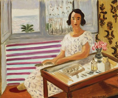 化粧台に座る女性 作： Henri Matisse