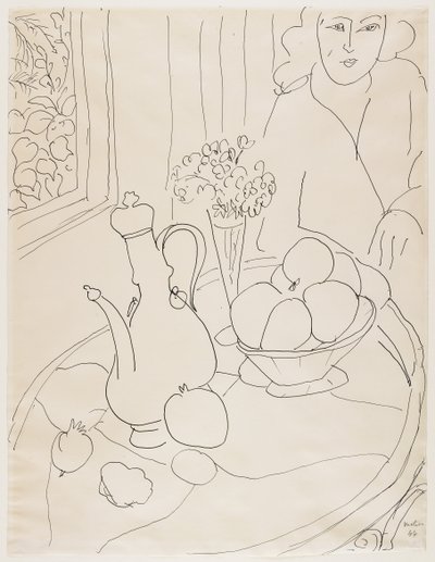 静物と女性 作： Henri Matisse