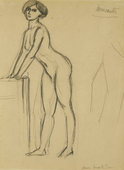 立つ少女 1908-10年頃（紙に鉛筆） 作： Henri Matisse