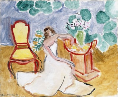 白いドレスの少女 作： Henri Matisse