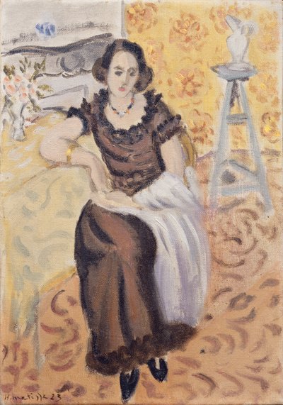 黒いタフタのドレスを着た少女 作： Henri Matisse
