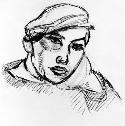 コリユールの若い船乗り、1907年頃（ドローイング） 作： Henri Matisse