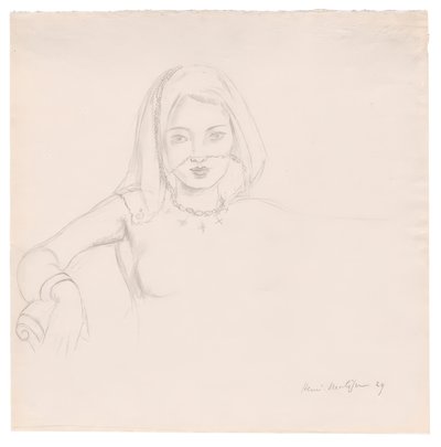 ベールをかぶった若い女性 作： Henri Matisse