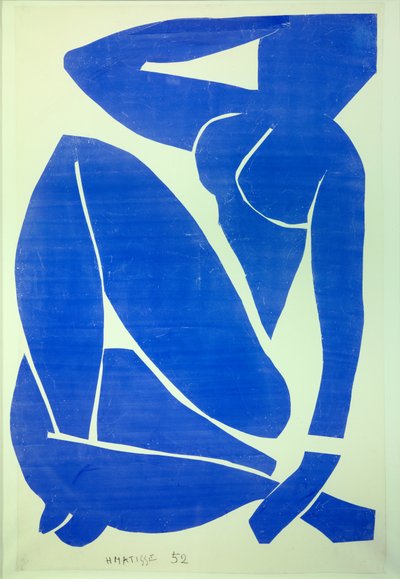nu bleu III 1952（ドローイング、紙糊） 作： Henri Matisse