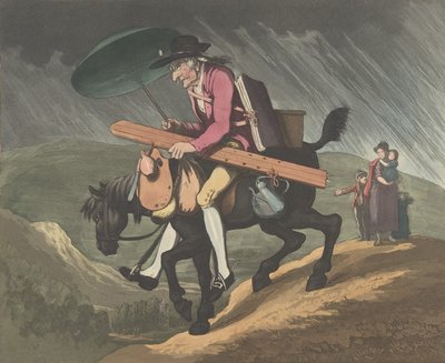 ウェールズを旅する芸術家、1799 年 2 月 10 日。 作： Henri Merke