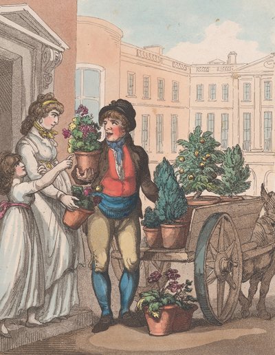 Cries of London, No. 6: すべてが成長している、1799 年 3 月 1 日の花です。 作： Henri Merke