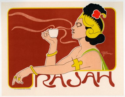 ラジャ コーヒー ポスター、1897 年 作： Henri Meunier