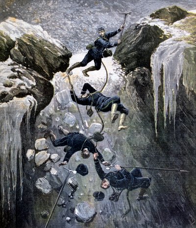 1892年のアルプスでの恐ろしい事故 作： Henri Meyer