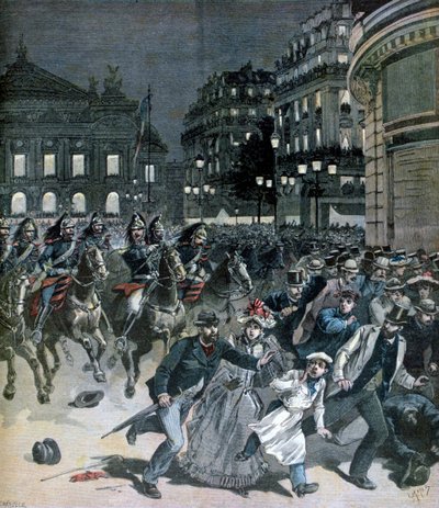 オペラロエングリンの描写、オペラ広場、1891年 作： Henri Meyer