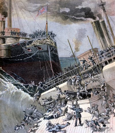 1893年6月22日、ビクトリア号での事故。 作： Henri Meyer