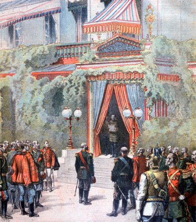 ロシアの皇帝アレクサンドル、リヴァディア宮殿、サンクトペテルブルク、ロシア、1894年の健康に関するお知らせ 作： Henri Meyer