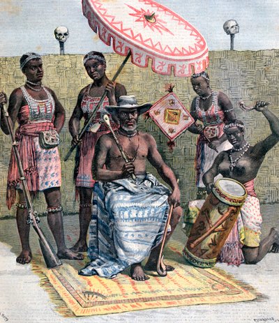 ダホメイの王ベハンジン、1892年 作： Henri Meyer